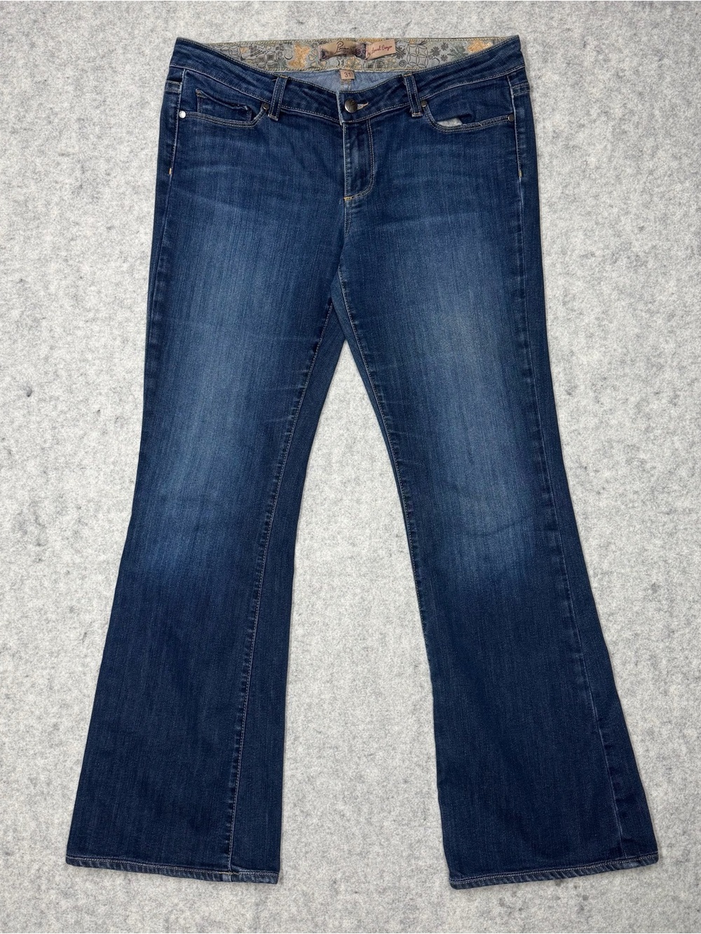 Paige Premium Denim Laurel Canyon Bootcut Jeans Womens Sz 31 Dark Wash Y2K